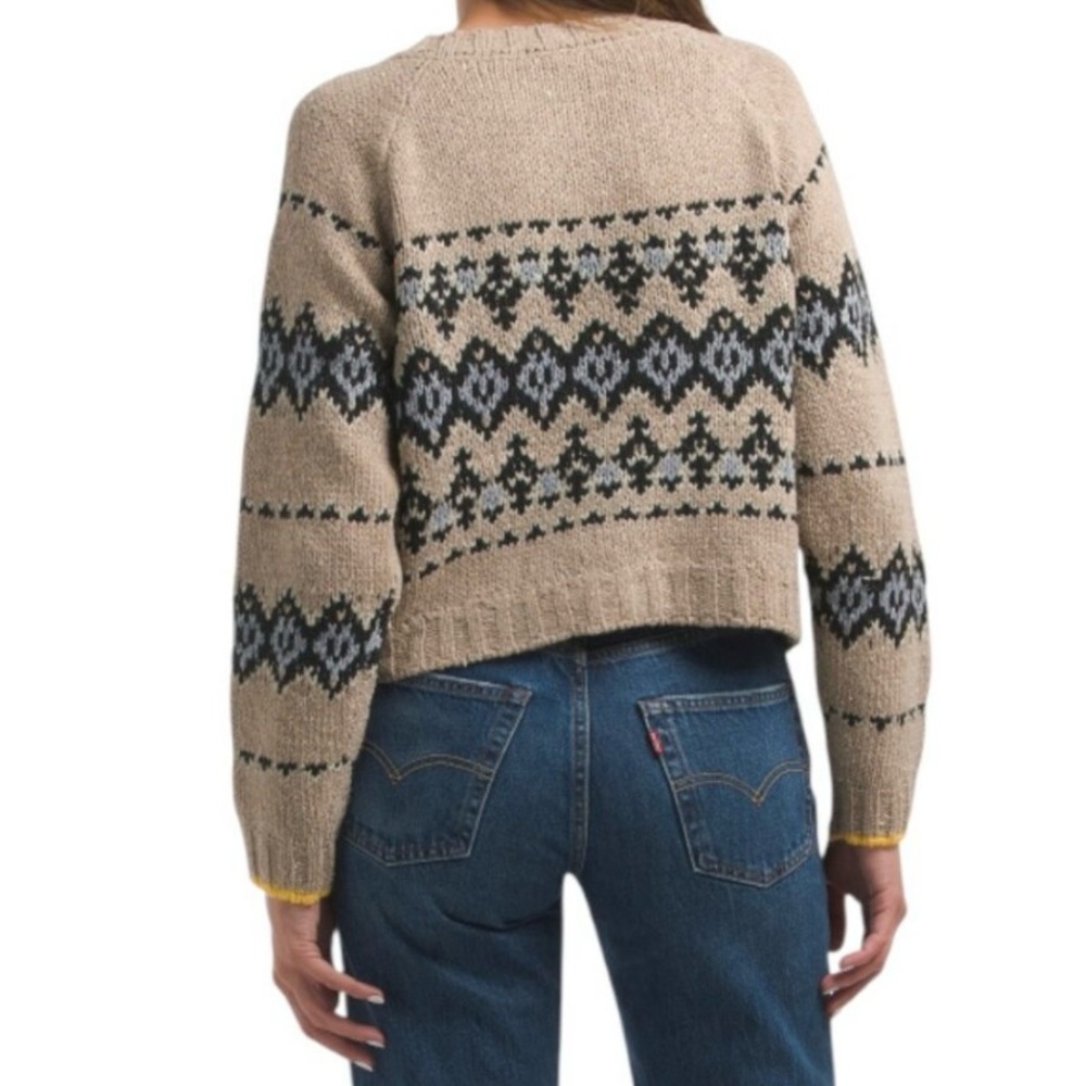 NWT Magaschoni Women’s Brown Blue Patterned Cardigan X-Large Button - Picture 2 of 8